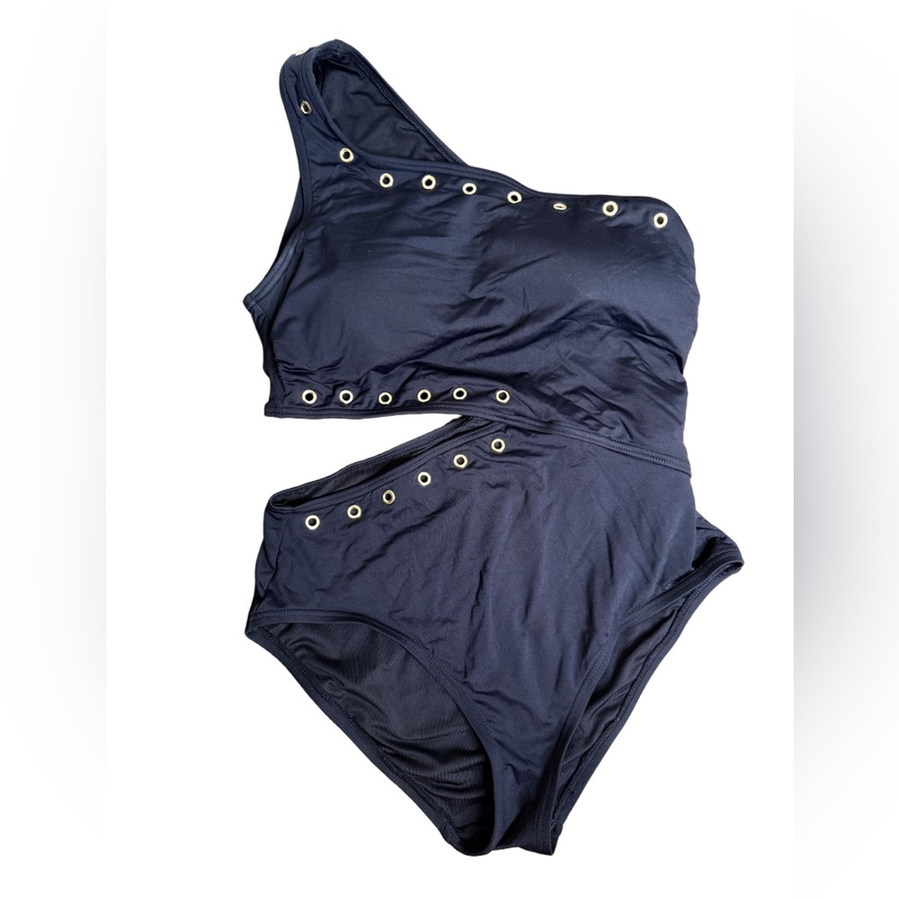Michael Kors One-Shoulder Cutout Swimsuit - Picture 2 of 4